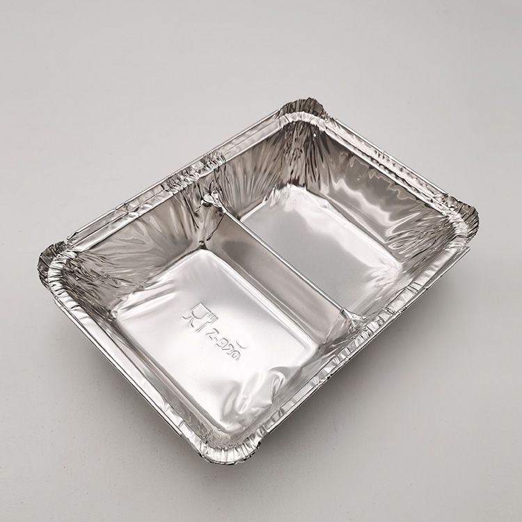 Маленькая глубокая посуда из алюминиевой фольги с двумя сетками