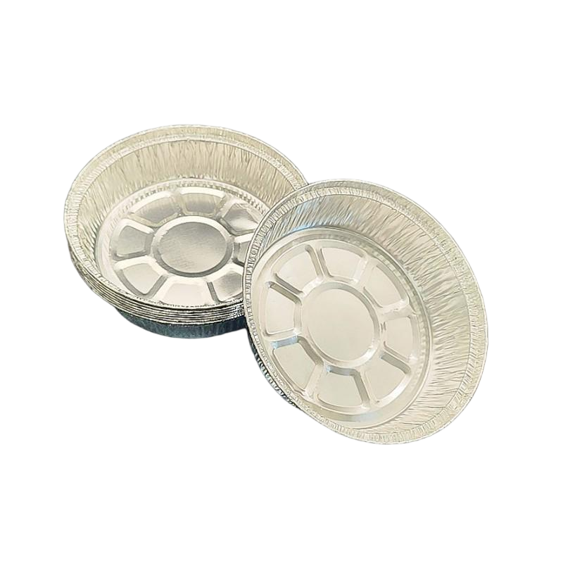 7-дюймовые кастрюли для выпечки алюминиевой фольги с безопасными крышками, одноразовые