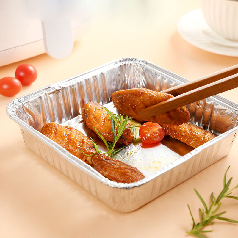 8x8 квадратных алюминиевых пищевых кастрюль с крышками с крышками