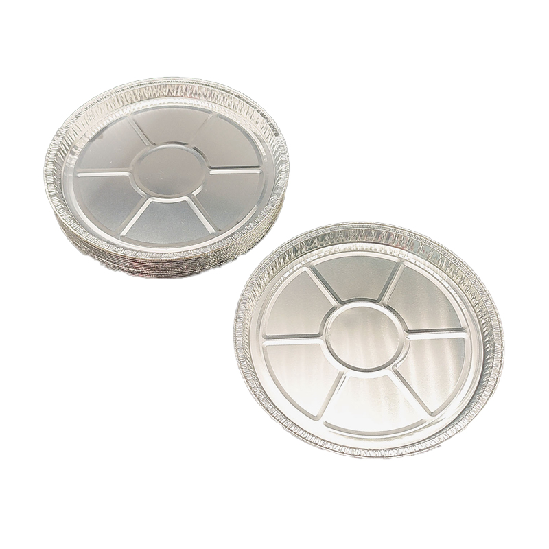 9-дюймовые средние блюда из фольги с фланом для кейтеринга, сковорода для пиццы