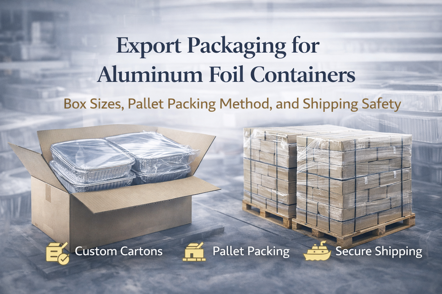 Экспортная упаковка для контейнеров из алюминиевой фольги