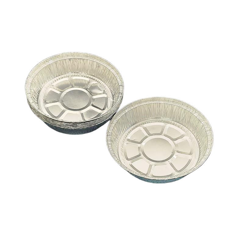 7-дюймовые кастрюли для выпечки алюминиевой фольги с безопасными крышками, одноразовые