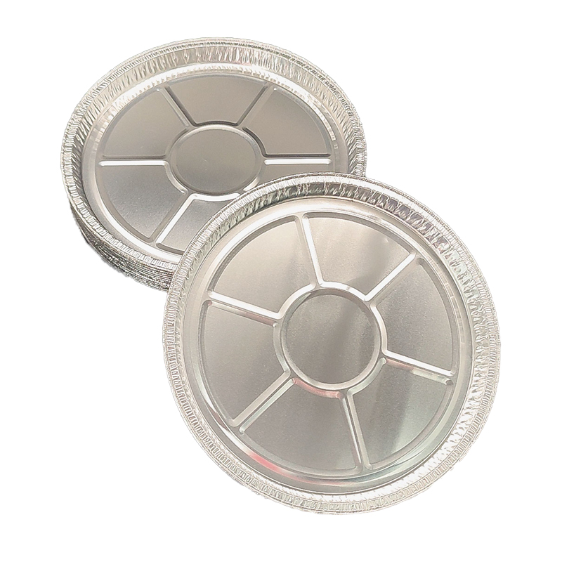 9-дюймовые средние блюда из фольги с фланом для кейтеринга, сковорода для пиццы