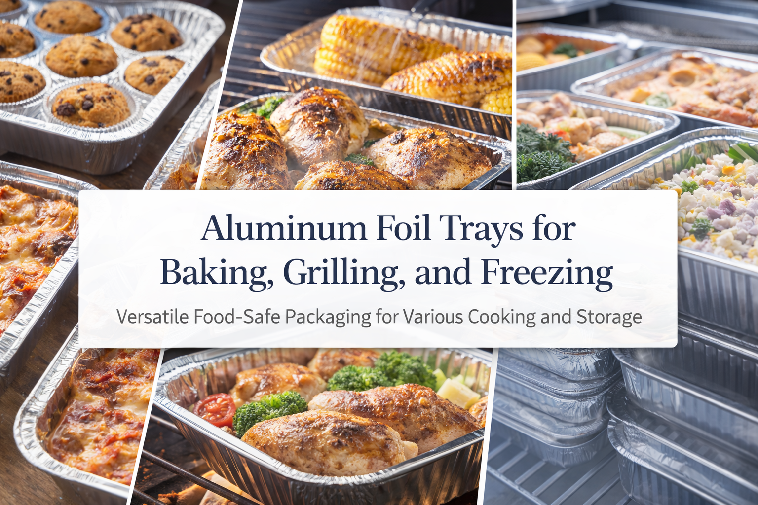 Противни из алюминиевой фольги для выпечки, гриля и заморозки