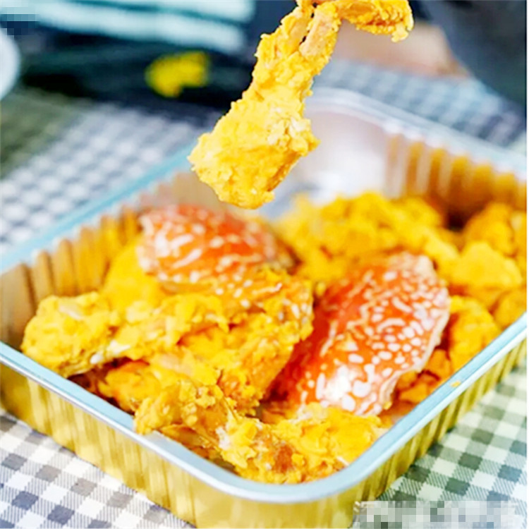 Одноразовая кастрюля для столовых приборов из золотой фольги емкостью 1050 мл