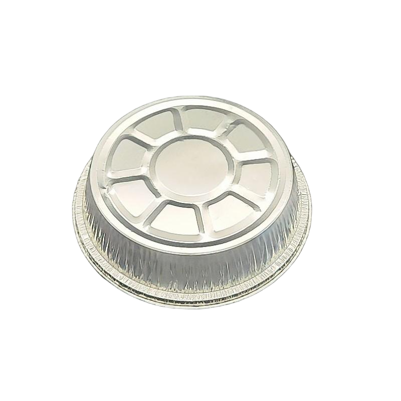 7-дюймовые кастрюли для выпечки алюминиевой фольги с безопасными крышками, одноразовые